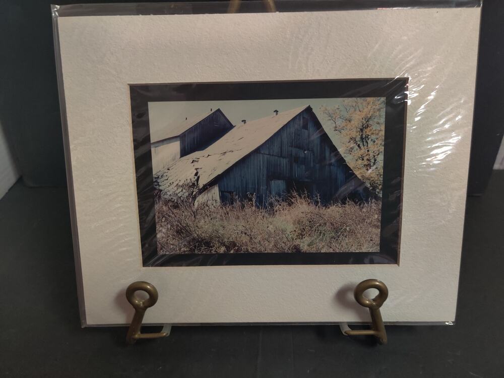 Original Rustic Barn Architecture Photograph Signed Dan Evans Matted Print